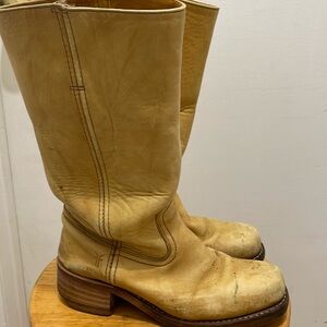 Frye Tan Heeled Boots